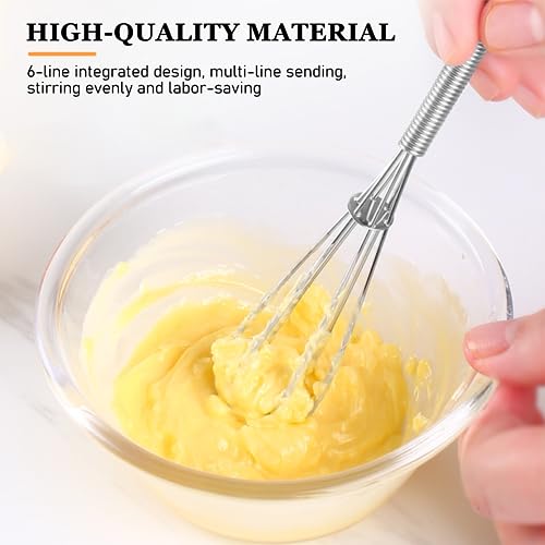 Mini Whisks Stainless Steel Whisk Set (Silver-Mini / 3 Piece)