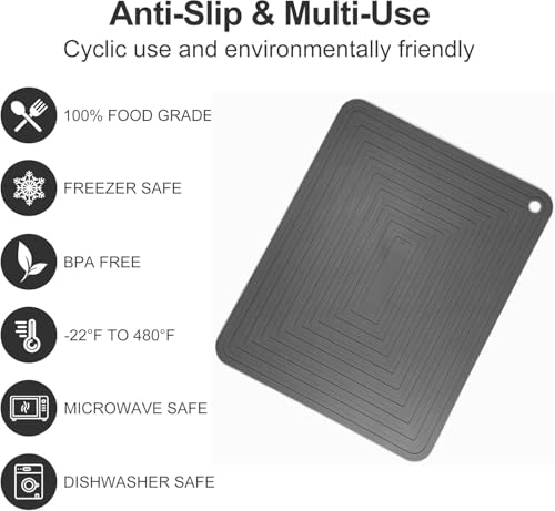 Silicone Trivets Mats Set 2 for Hot Dishes (2 Count)