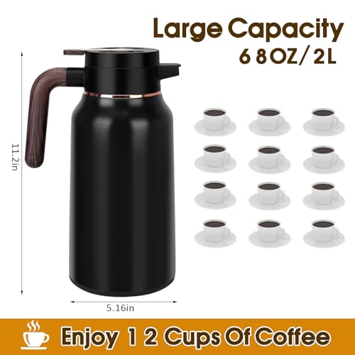 68oz Thermal Coffee Carafe (Black / 68 Ounces)