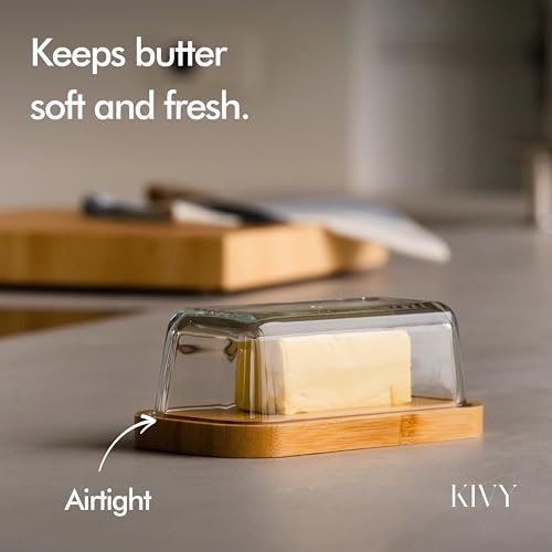 Butter Dish White Marble with airtight glass lid