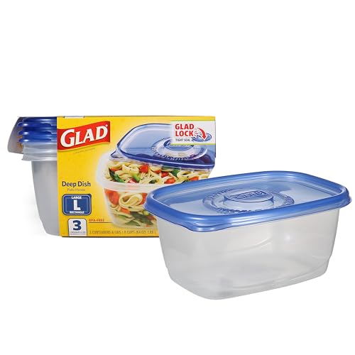 Food Storage Containers (Rectangle / 3 Count (Pack of 1))