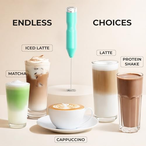 Powerful Frother Wand AA Batteries Included (Deep Aqua / Majestic Frother)