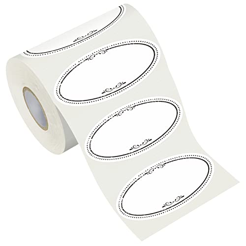 500 Removable Freezer Pantry Oval Canning Labels (500 Count)