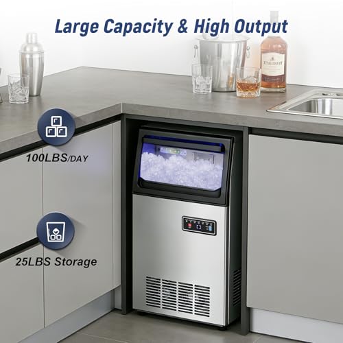 Nugget Ice Maker Machine (Stainless Steel)