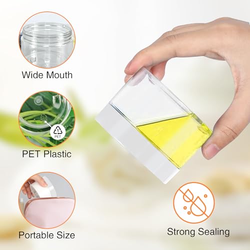 4 OZ Plastic Jars with Lids (4OZ 72Pcs White)