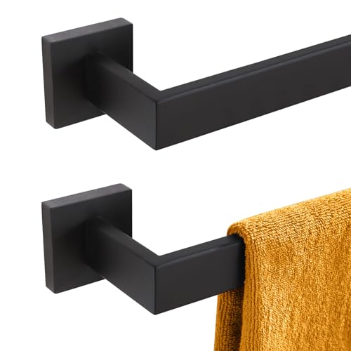 24 Inch Single Towel Bar (Matte Black / 24-Inch (2 Pack))