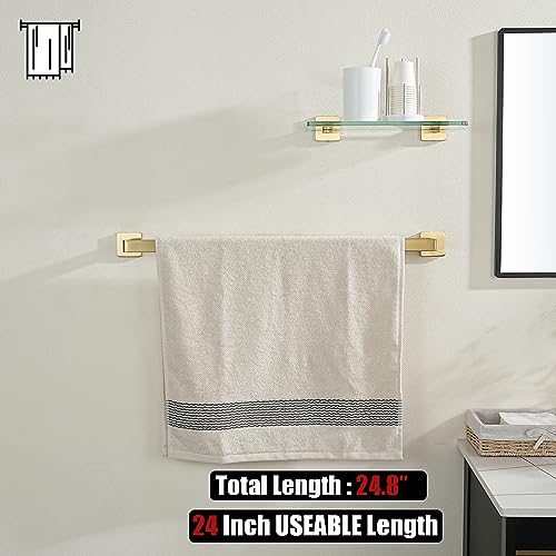 Gold Towel Bar (26.41 Inch / Brushed Gold)