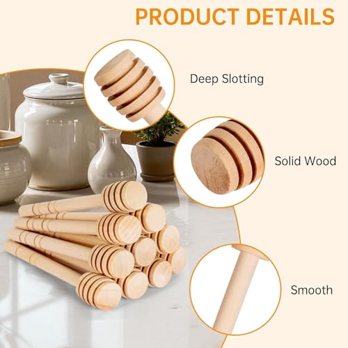 10Pcs Honey Dipper Sticks (10PCS 6 Inch)