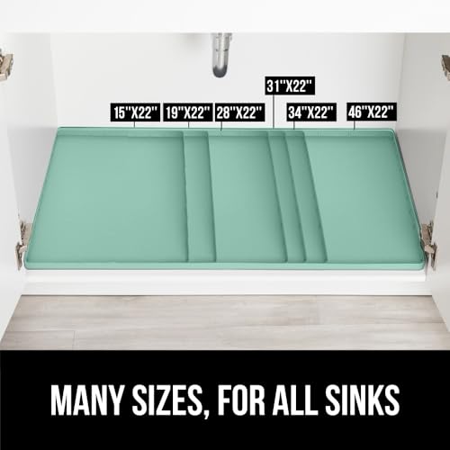 Waterproof Silicone Under Sink Mat (Mint / 19"w X 22"l)