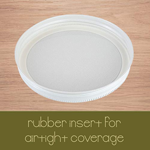 64 oz Mason Jars Wide Mouth (White Lid / 0.5 Gallon)