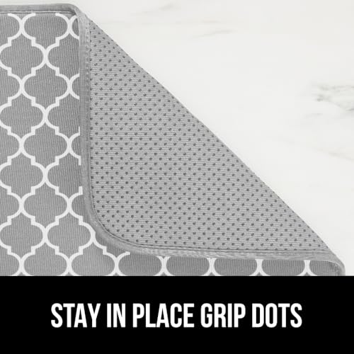 Ultra Absorbent Microfiber Dish Drying Mat (18" x 16" (2 Pack) / Microfiber / Quatrefoil)