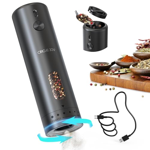Electric Pepper Grinder Rechargeable (Black - Plus)