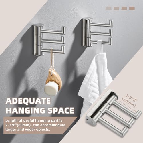 Swivel Towel Hook Brushed Nickel (2 Pack / Brushed Nickel)