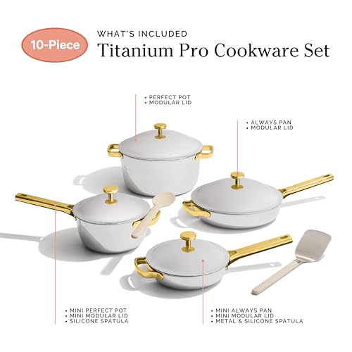 Titanium Pro Cookware Set (Gold)