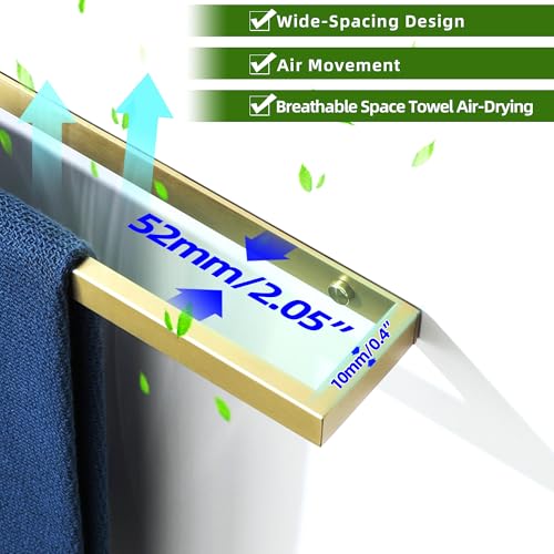 Hand Towel Holder Towel Bar for Bathroom Wall Mounted 8 Inch (Gold / 8-Inch)