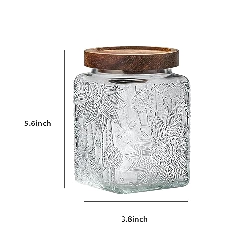 Vintage Glass Airtight Storage Jar (Sunflower*2)