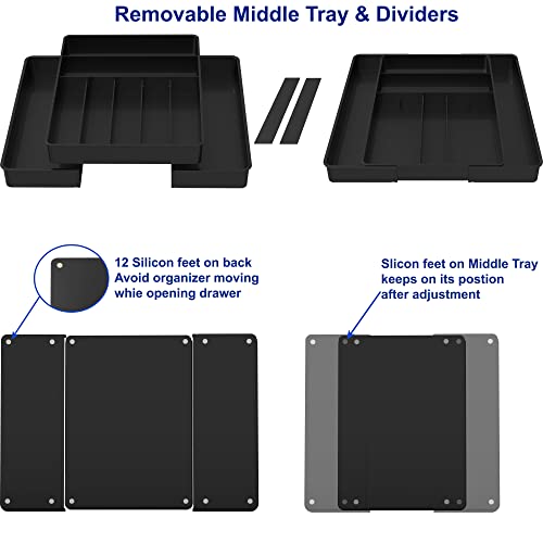 Expandable Kitchen Drawer Flatware Organizer