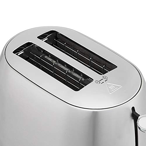 2 Slice Cool Touch Stainless Steel Toaster with 7 Browning Settings (Brushed Silver / 2 Slice / Toaster)