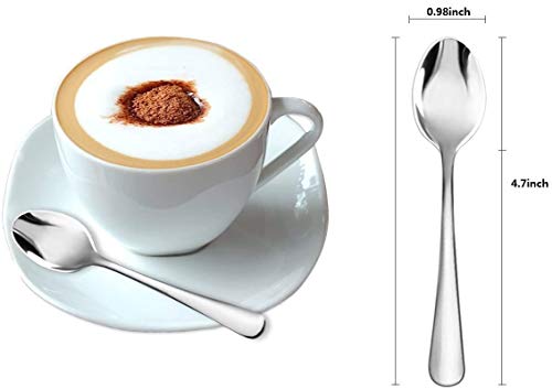 Demitasse Espresso Spoons Mini Coffee Tiny Stainless Steel Small (Silver)