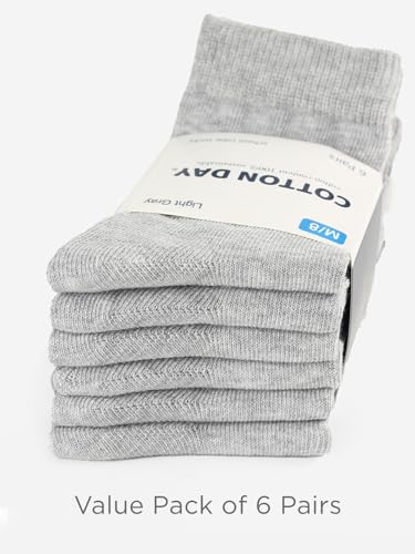 Unisex Kids Boys Girls Soft Cotton School Socks 10 (X-Large / Lt. Gray Heather)