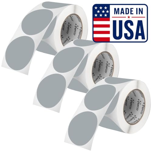 Grey Perforated Round Circle Dot Sticker 3 (Grey / 3 Inch)
