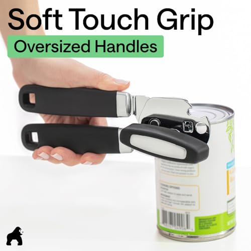 Upgraded Model Stainless Steel Manual Can Opener (Black)