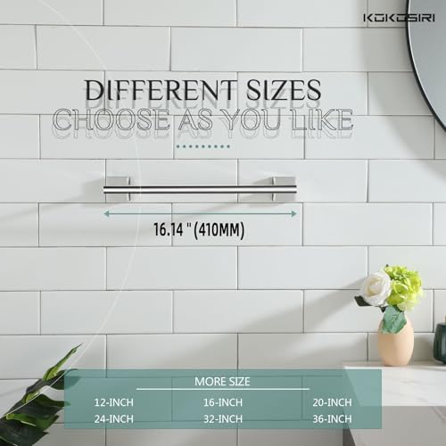 Hand Towel Bar 16 Inch Bathroom Towel Holder for Bath Kitchen Toilet Wall Mounted Chrome Stainless Steel B4005CH (Polished Chrome / 16-Inch)