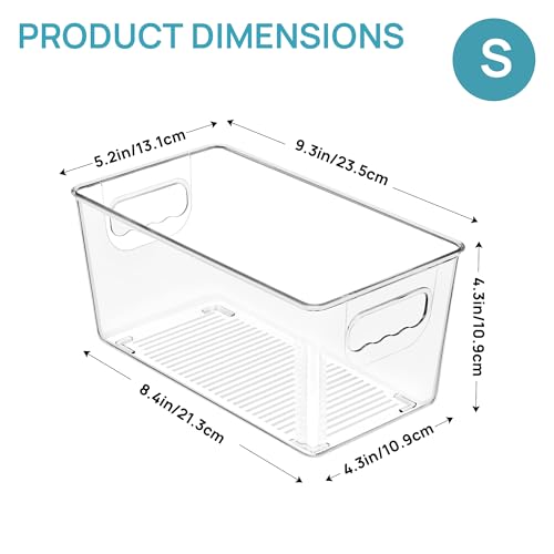 6 Pack Clear Storage Bins (6 Count)