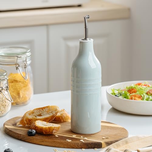 16oz Ceramic Oil Dispenser Bottle (Light Blue / 1 Piece (Jupiter))