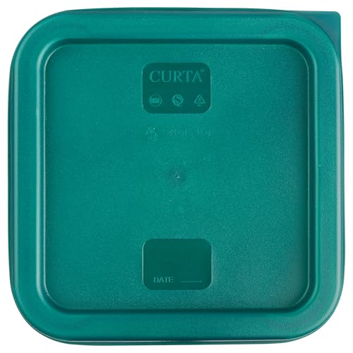 8 Pack 4 Qt NSF Clear Polycarbonate Food Storage Containers with Green Lids (4.0 Qt 8-Pack(Green Lids))