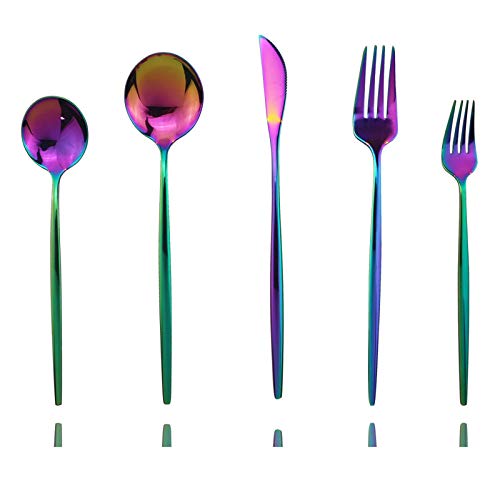 Shiny Rainbow Silverware Set (Service for 6 / Rainbow)