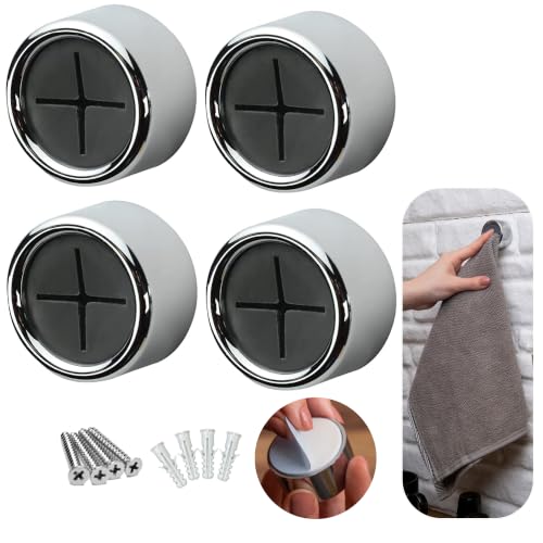 Towel Hooks Towel Holder (4 Pack / Chrome)