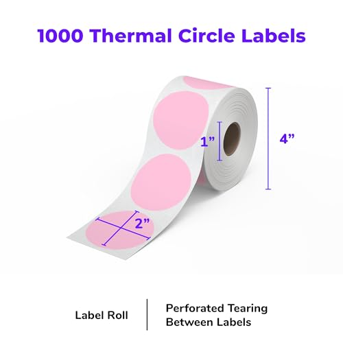 2 Inch Circle Thermal Labels (1000 Count)