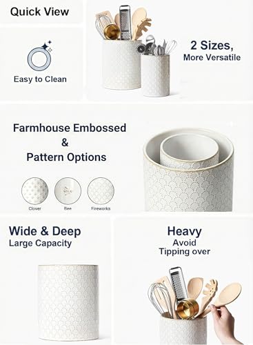 Kitchen Utensil Holder for Countertop (Fireworks(S+L))