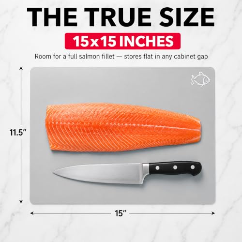 Flexible Plastic Cutting Board Mats for Kitchen (Black/White)