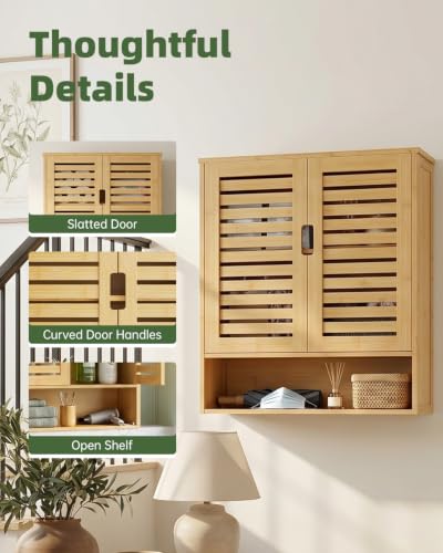 Bathroom Cabinet Wall Mounted (Natural)