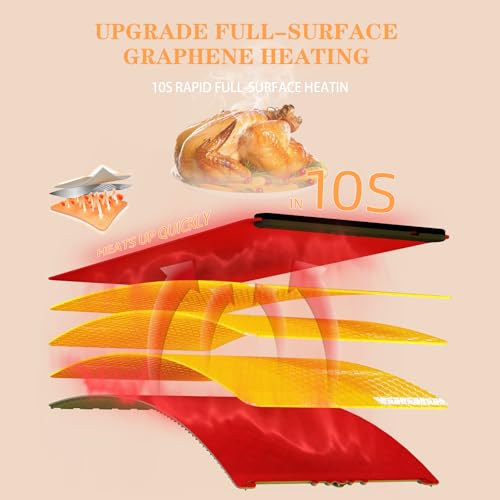 Roll Up Silicone Graphene Electric Food Warming Tray (Beige-graphene)
