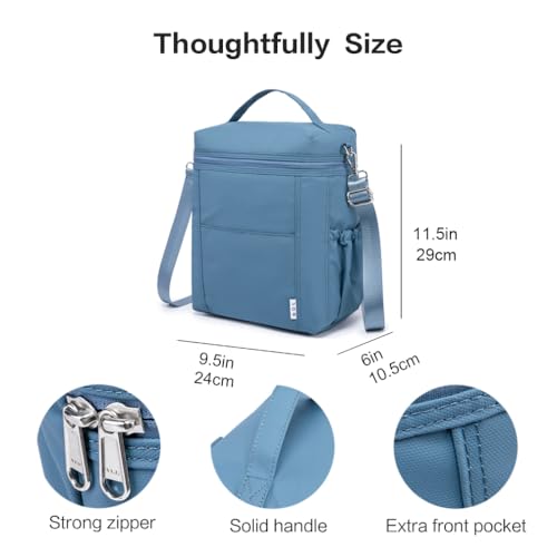 NOL Insulated Lunch Bags for Women Cooler Bag Lightweight Nylon Waterproof Lunch Box for Work