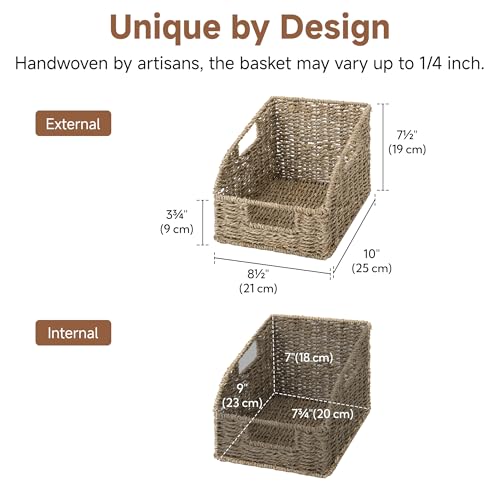 Seagrass Storage Baskets (Natural(Seagrass) / 2x 8½"L x 10"W x 7½"H)