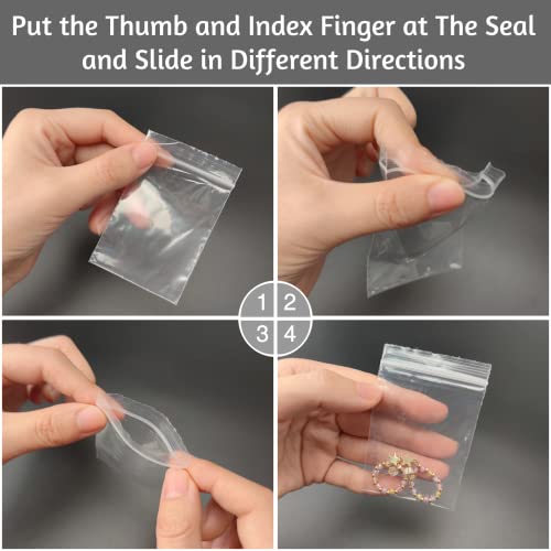 600Pcs 2"x 3" Clear Plastic Zip Bags