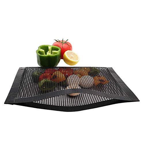 Non Stick Mesh Bag For Grill PTFE Toaster Oven Bags Barbecue Pockets Sheets Pack of 2