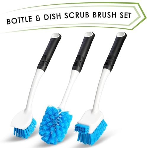 Dish Brush Set of 3 with Bottle Brush (3 Count)