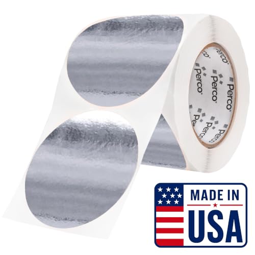 Metallic Silver Round Circle Dot Sticker 4 (Metallic Silver / 4 Inch)