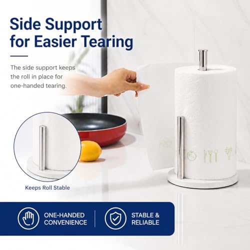 Chrome Paper Towel Holder for Kitchen Countertop (Chrome)