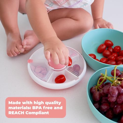 Kids Small Snack Spinner Flip Bundle with Hand Strap and Sticker Sheet (Taro Purple / Small - Flip)