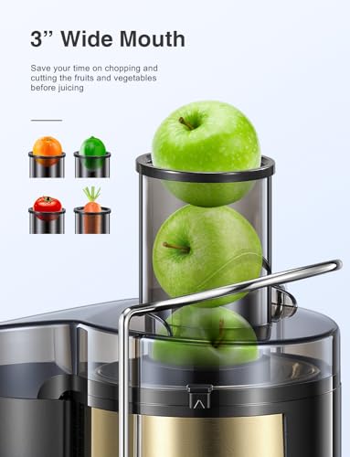 Juicer Machine 500W Centrifugal Juicer with Extra Wide Feed Chute