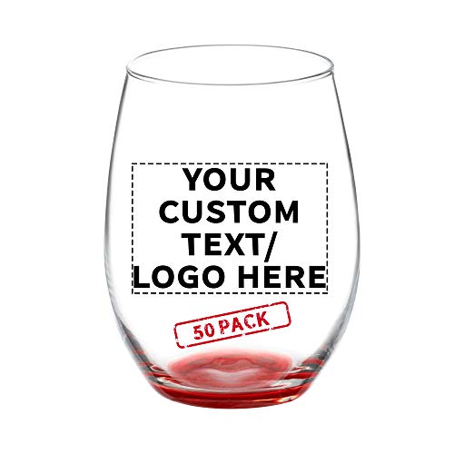 50 ARC Stemless Wine Glasses Set (50 Count)