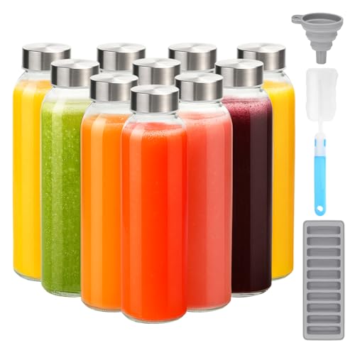 24 oz Glass Water Bottles with Stainless Steel Lids Bulk