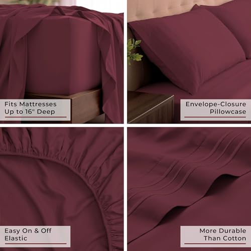 Iconic 4 Piece (1785 Burgundy / California King)