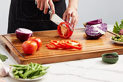30 x 22 Inch Extra Large Acacia Wooden Cutting Board for Kitchen (30"L x 22"W)
